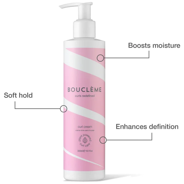 boosts moisture, soft hold, enhances definition