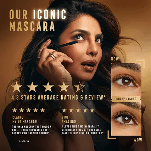 Image 1, OUR ICONIC MASCARA**4.3 STARS AVERAGE RATING & REVIEW*NOWCURLY LASHESCLAIREMY #1 MASCARA!THE ONLY MASCARA THAT HOLDS A CURL. IT ALSO SEPARATES THE LASHES WHILE ADDING VOLUMEGIGI AMAZING!I LOVE USING THIS MASCARA, IT DEFINITELY GIVES OFF THE FALSE LASH EFFECT! HIGHLY RECOMMENDWOW Image 2, FALSE LASH EFFECTNOWLONG LASHESCURLY LASHES STRAIGHT LASHES SHORT LASHESWOWWITHOUT LOOKING FAKEFOR EVERY LASH TYPE Image 3, VOLUMISING FORMULAWITH PRO-VITAMIN B5 FOR GREAT LASH FULLNESSCLUMP- FLAKE-FREEPROOFדBIGFALSE LASH BRUSHFOR INSTANT BOLD VOLUME & SEPARATION Image 4, TRUE OR FALSE?FACTORCTORYFALSE LASH EFFECTTHE VOLUME OF FALSE LASHESFOR A BOLD LOOK Image 5, TURN UP YOUR LASH VOLUMEFALSE LASH EFFECT2000 CALORIE PRO STYLISTMASTERPIECE MAXDIVINE LASHES2007MASTERECEMAXINSTANT BOLD VOLUMELIFT & VOLUMEDEFINITION & VOLUMECLUMP-FREE VOLUME