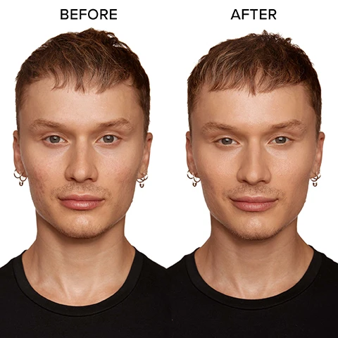Image 1 - Image showing a man with short hair and earrings, displayed in two halves with BEFORE on the left and AFTER on the right, highlighting the difference in his appearance.
Image 2 - A tube of NUDESTIX tinted moisturizer is positioned at the center, surrounded by images and labels for green tea extract, rosemary extract, coffee seed extract, lavender oil, and turmeric root, with each label describing their skincare benefits.
Image 3 - A grid of twelve diverse faces showcases a variety of skin tones and makeup styles, with each individual smiling or posing; visible text includes WHATS YOUR #TINTEDCOVER? in the bottom right corner.