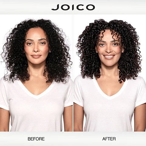Image 2 - Before and after image of a woman with curly hair, showing more defined curls in the after photo, with text JOICO BEFORE AFTER. Image 3 - A Joico Moisture Recovery conditioner tube sits on a blue platform next to text that reads JOICO MOISTURE RECOVERY MOISTURIZING CONDITIONER for thick/coarse, dry hair REVITALISANT HYDRATANT cheveux secs et épais ONDICIONADOR RATANTE cabello grueso/áspero y seco Gives hair instant softness, smoothness, and shine Deeply nourishes and easily detangles. Image 4 - The image shows a blue tube of JOICO Moisture Recovery conditioner alongside sea kelp, shea nuts, and jojoba oil droplets, with text that reads JOICO MOISTURE RECOVERY MOISTURIZING CONDITIONER for thick/coarse, dry hair REVITALISANT HYDRATANT pour les cheveux secs et épais/gros ACONDICIONADOR HIDRATANTE para cabello grueso/áspero y reseco SmartRelease 250 ml / 8.5 fl oz Sea kelp: Packed full of vitamins and minerals. Helps provide targeted moisture and vital nutrients. Jojoba oil: Rich in essential fatty acids, including omega-9. Helps add moisture and provides shine. Image 5 - Three Joico Moisture Recovery products are shown representing a hair care routine with the text MOISTURERECOVERY ROUTINE STEP 1: SHAMPOO STEP 2: CONDITION STEP 3: TREAT. Image 7 - Three blue and silver bottles of Joico Moisture Recovery shampoo, conditioner, and treatment balm are displayed on blue blocks with the text Transform thick hair with deep moisturization JOICO MOISTURE RECOVERY MOISTURIZING SHAMPOO for thick/coarse, dry hair SHAMPOOING HYDRATANT pour les cheveux secs et épais/gros CHAMPU HIDRATANTE para cabello grueso/áspero y reseco JOICO MOISTURE RECOVERY MOISTURIZING CONDITIONER for thick/coarse, dry hair REVITALISANT HYDRATANT pour les cheveux secs et épais/gros ACONDICIONADOR HIDRATANTE para cabello grueso/áspero y reseco JOICO MOISTURE RECOVERY TREATMENT BALM for thick/coarse, dry hair BAUME TRAITANT pour les cheveux secs et épais/gros BÁLSAMO DE TRATAMIENTO para cabello grueso/áspero y reseco.
