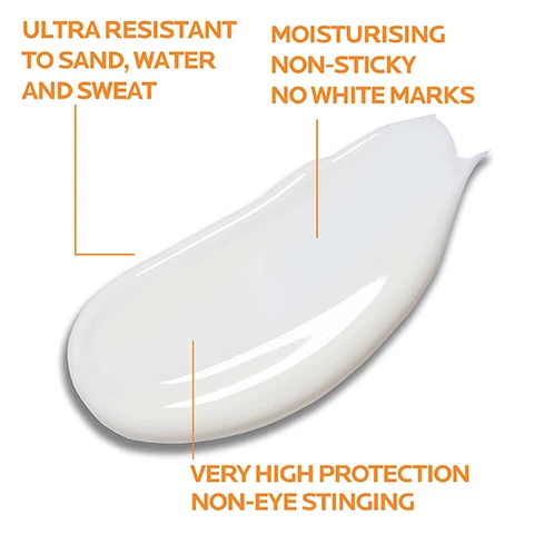 Image 1 - A smooth, white cream is shown with labels highlighting its features: ultra resistant to sand, water, and sweat, moisturising, non-sticky, no white marks, and very high protection non-eye stinging.
Image 2 - A close-up image of a hand applying a cream to the skin, with orange background text that reads APPLY GENEROUSLY TO FACE BEFORE SUN EXPOSURE and RE-APPLY FREQUENTLY & GENEROUSLY TO MAINTAIN PROTECTION.
Image 3 - Image depicting three circular graphics showing different textures: an orange bubble texture with the text ULTRA RESISTANT PROTECTION, a blue bubble texture with the text THERMAL WATER PREBIOTIC WATER, and a light orange bubble texture with the text MEXORYL 400 SUN FILTER.
Image 4 - Image features two skincare products from La Roche-Posay: a dark orange dropper bottle labeled Pure Vitamin C Serum and a white tube labeled Anthelios UVMune 400 50+ with a light beige droplet in the background; visible text includes 1 and 2 above the products and VITAMIN C SERUM and ANTHELIOS SUN PROTECTION below.
Image 5 - A white tube of La Roche-Posay Anthelios UVMune 400 sunscreen with a pump dispenser, displaying labels for SPF 50+, for dry skin, and suitable for sensitive skin, alongside the text Ultimate Protection Ultra Long-UVA.
Image 6 - Image of a tube of La Roche-Posay Anthelios UVmune 400 sunscreen with a label indicating SPF 50+, accompanied by instructions that say to apply the sunscreen just before exposure and to reapply frequently and generously to maintain protection.
Image 7 - A tube of La Roche-Posay Anthelios UVMUNE 400 Cream SPF 50+ is displayed against a background featuring various skin tones, with the text TESTED ON ALL PHOTOTYPES prominently shown.
Image 8 - Image of La Roche-Posay Anthelios UVMune 400 sunscreen cream tube with visible text stating 98% agree skin feels hydrated, 91% agree product is quickly absorbed, and 93% agree product does not leave white marks on skin after application, along with brand name and product details.