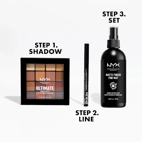 Step 1. Shadow, step 2. Line and step 3. set