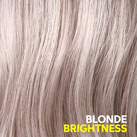 Image 1, blonde brightness. image 2, new 300ml bottle, same great formula. image 3, neutralises brassiness. image 4, anti-brassiness, brightening, shine, colour refreshing. image 5, purple pigments. effective colour depositing pigments. refresh blonde tones and helps to eliminate brassiness.