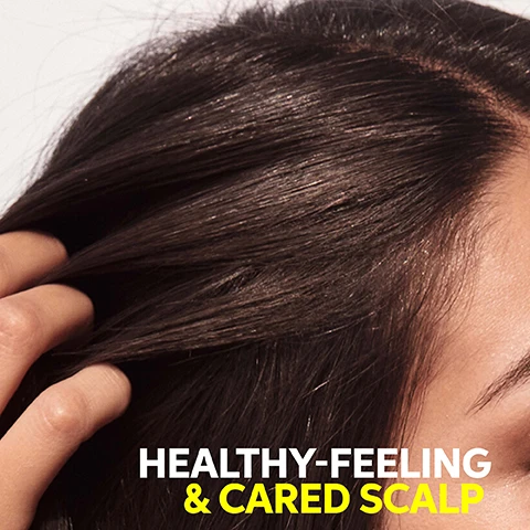 image 1, healthy feeling and cared scalp. image 2, new 300ml bottle, same great formula. image 3, healthy feeling and cared scalp. image 4, deep cleansing, lightweight, gentle to hair. image 5, refreshing formulas. leave hair and scalp cared and refreshed.