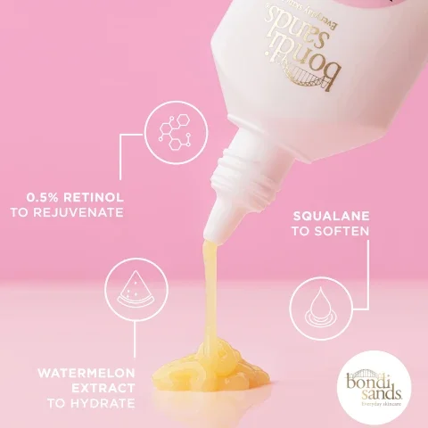 0.5% retinol to rejuvenate. squalane - to soften. watermelon extract - to hydrate
