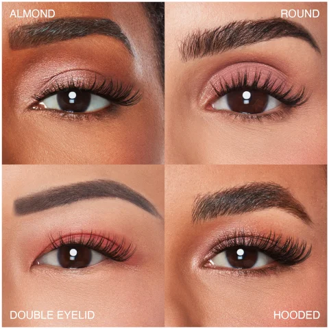 almond, round, double eyelid, hooded
