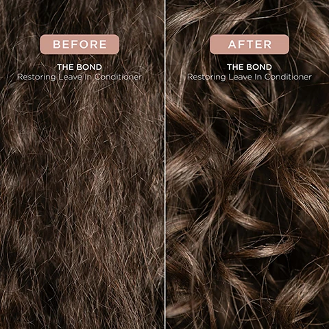 Image 3 - The image shows a split view of dark brown hair, with the left side displaying dry, frizzy strands and text that reads BEFORE THE BOND Restoring Leave In Conditioner, while the right side shows the same hair appearing hydrated, shinier, and with more defined waves and text that reads AFTER THE BOND Restoring Leave In Conditioner. Image 4 - Two pale pink ARKIVE brand hair product bottles are shown on a textured beige and grey surface, labeled THE BOND RESTORING LEAVE IN CONDITIONER APRÈS-SHAMPOING RÉPARATEUR SANS RINÇAGE 200 mL e 6.8 FL. OZ. (US), with accompanying usage instructions on the right reading: HOW TO USE: Shake well to activate. Section towel-dried hair and spray liberally from root to tip, combing through to evenly distribute. Dry as normal and style as desired. TOP TIPS: Lightweight yet buildable, The Bond is designed for all hair types. Image 5 - A hand with tattoos holds a light pink spray bottle of ARKIVE The Bond Restoring Leave In Conditioner, Aprés-Shampoing Réparateur Sans Rincage, 200 mL e 6.8 FL. OZ. (US) by Adam Reed, with explanatory text indicating Baobab Oil moisturises & adds shine, Bond Building Complex strengthens & reduces breakage, and Mushroom Extract helps protect from heat & humidity. Image 7 - A close-up image of brown hair with white text overlays stating 87% AGREE HAIR INSTANTLY FELT SMOOTHER.* 91% AGREE HAIR INSTANTLY FELT SOFTER AND MORE NOURISHED.* 91% AGREE HAIR FELT MORE HYDRATED AND LOOKED HEALTHIER AFTER USING THE BOND FOR 4 WEEKS.* *Based on an independent consumer trial of 53 participants, ages 18-80, over 4 weeks. Image 8 - The image features white flowers with green leaves in the foreground, with a blurred reddish-brown object and a light-colored cylindrical object in the background, all set against a neutral backdrop, with the text: SMELLS LIKE: FUTURE BLOOM A genderful floral fragrance that emulates a sun-soaked summer walk: liberating, luminous and full of potential. HEAD NOTES MANDARIN RHUBARB HEART NOTES JASMINE LILY OF THE VALLEY GROUND NOTES TEA ROSE VANILLA. Image 9 - A person combs their dark, wet hair with a multi-colored marbled comb, with text MADE WITHOUT: ALUMINIUM, ALCOHOL, LATEX, MINERAL OIL, PARABENS, AMMONIA, LACTOSE, SULPHATE, GLUTEN, TALC, VEGAN, Certified B Corporation, MADE WITH RECYCLED CONTENT, Cruelty Free International, AWARD WINNING.