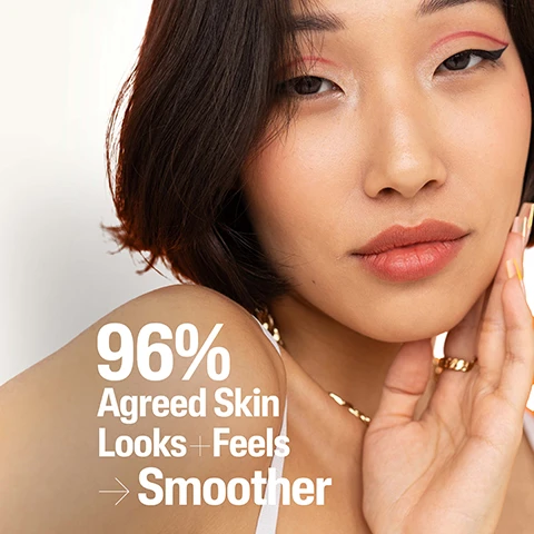 Image 1 - A close-up of a woman with a soft expression, wearing makeup, displaying her hand near her face, with the text 96% Agreed Skin Looks + Feels Smoother.
Image 2 - An infographic displaying a green triangle with the labels AHA, PHA, and BHA at each corner, along with the text X3 TRIPLE GENTLE ACID EXFOLIATION at the top and descriptions of Mandelic Acid, Salicylic Acid, and Gluconolactone connected by lines.
Image 3 - A close-up of a smiling man with smooth skin and a short beard, showing his teeth, with text that reads 96% Agreed Skin Had A Healthy Glow.
Image 4 - A hand is gently holding a creamy exfoliator as it drips from the tip of a tube, with the text The EveryDay Exfoliator displayed prominently above it.
Image 5 - A smiling man wearing a collared shirt holds a bottle of Cetaphil Gentle Exfoliating SA Lotion, which is labeled as clinically proven and gentle for daily use, with text that states it is recommended by dermatologists and contains salicylic acid, mandelic acid, and PHA.