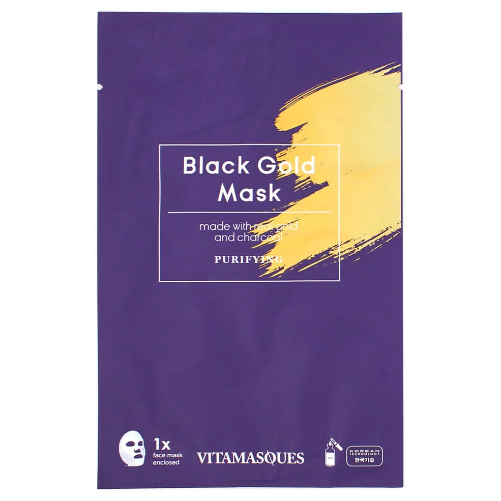 Vitamasques Black Gold Dust Sheet Mask 20ml Image 1