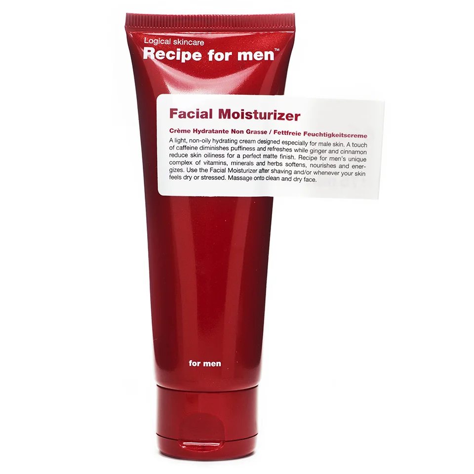 Recipe For Men Facial Moisturiser 75ml Image 1