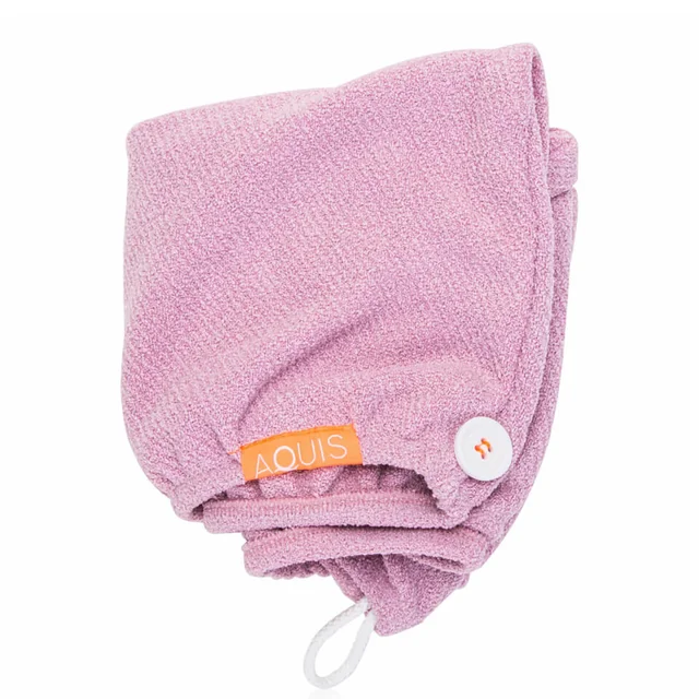 Тюрбан для сушки волос Aquis Hair Turban Lisse Luxe Desert Rose