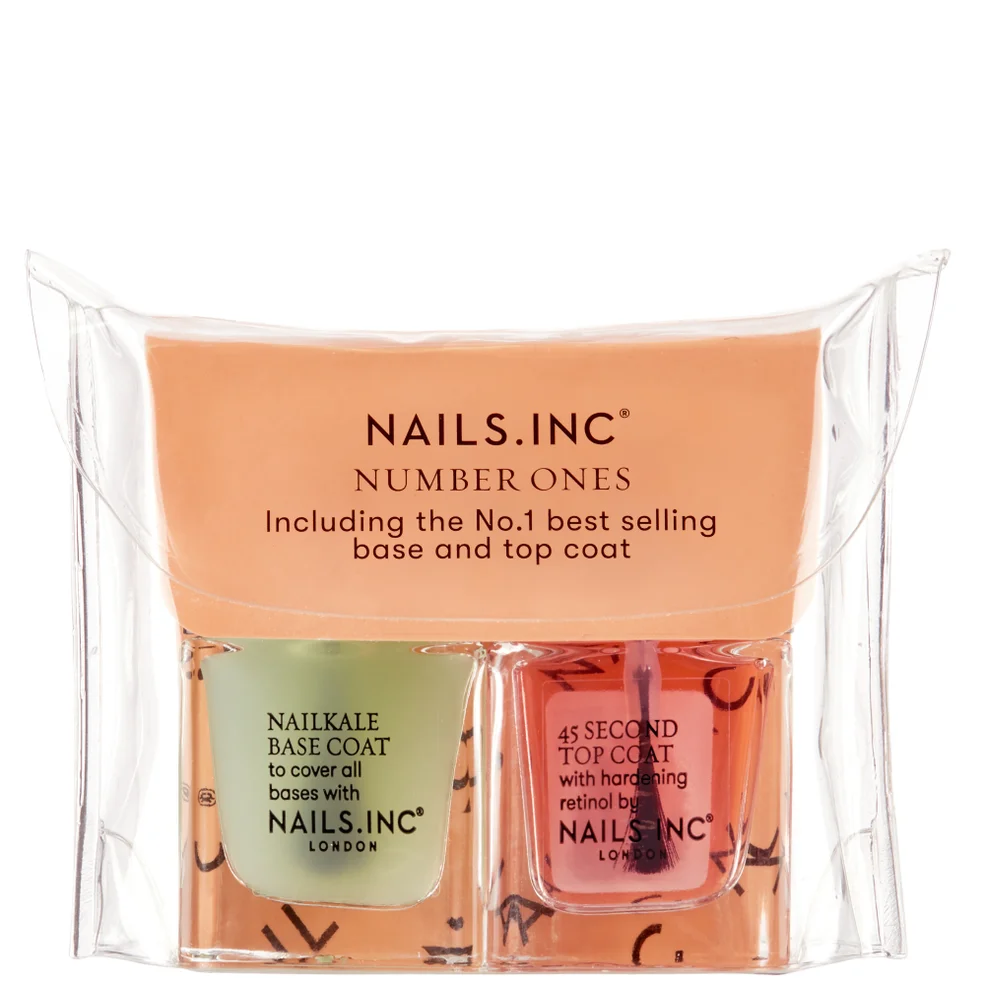 nails inc. Number 1's Base and Top Coat Duo 2 x 5ml Image 1