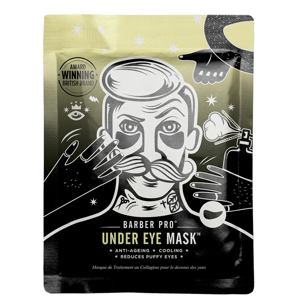 Патчи под глаза с активированным углем BARBER PRO Under Eye Mask with Activated Charcoal and Volcanic Ash (3 применения) Image 1