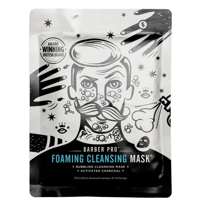 Очищающая пенящаяся маска с активированным углем BARBER PRO Foaming Cleansing Mask with Activated Charcoal