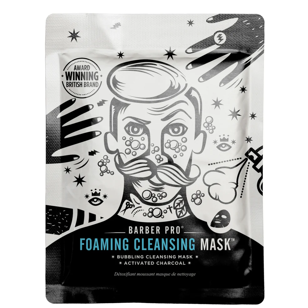 Очищающая пенящаяся маска с активированным углем BARBER PRO Foaming Cleansing Mask with Activated Charcoal Image 1