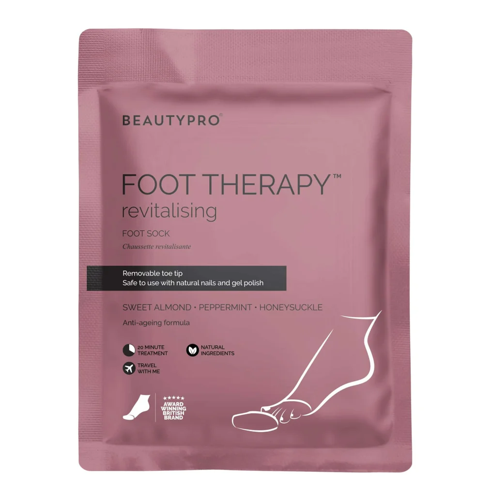 Педикюрные носочки с морским коллагеном BeautyPro Foot Therapy Collagen Infused Bootie with Removable Toe Tip (1 пара) Image 1