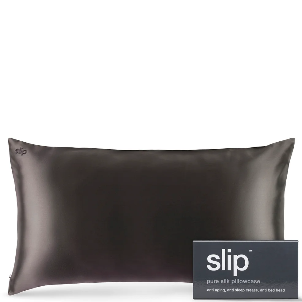 Slip Silk Pillowcase King - Charcoal Image 1