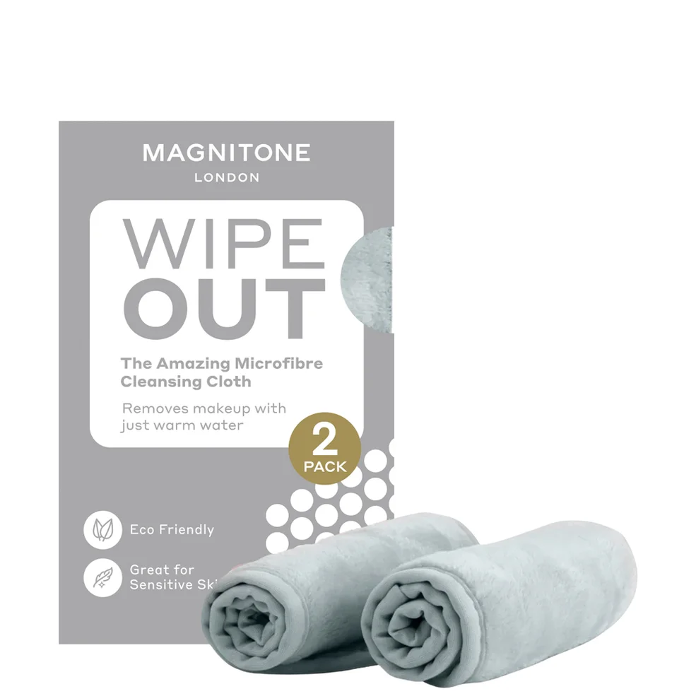 MAGNITONE London WipeOut серое очищающее полотенце из микрофибры The Amazing MicroFibre Cleansing Cloth Grey (2 шт.) Image 1