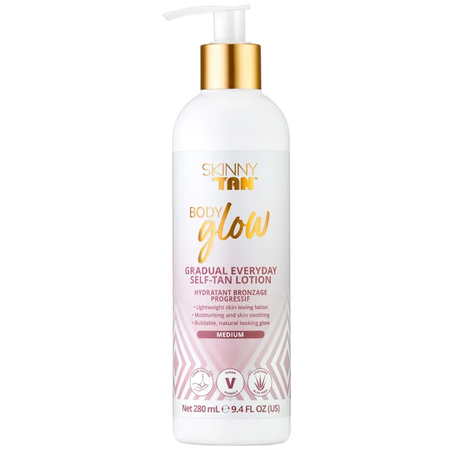Ежедневный увлажняющий лосьон с эффектом загара Body Glow by SKINNY TAN Medium Lotion 280 мл