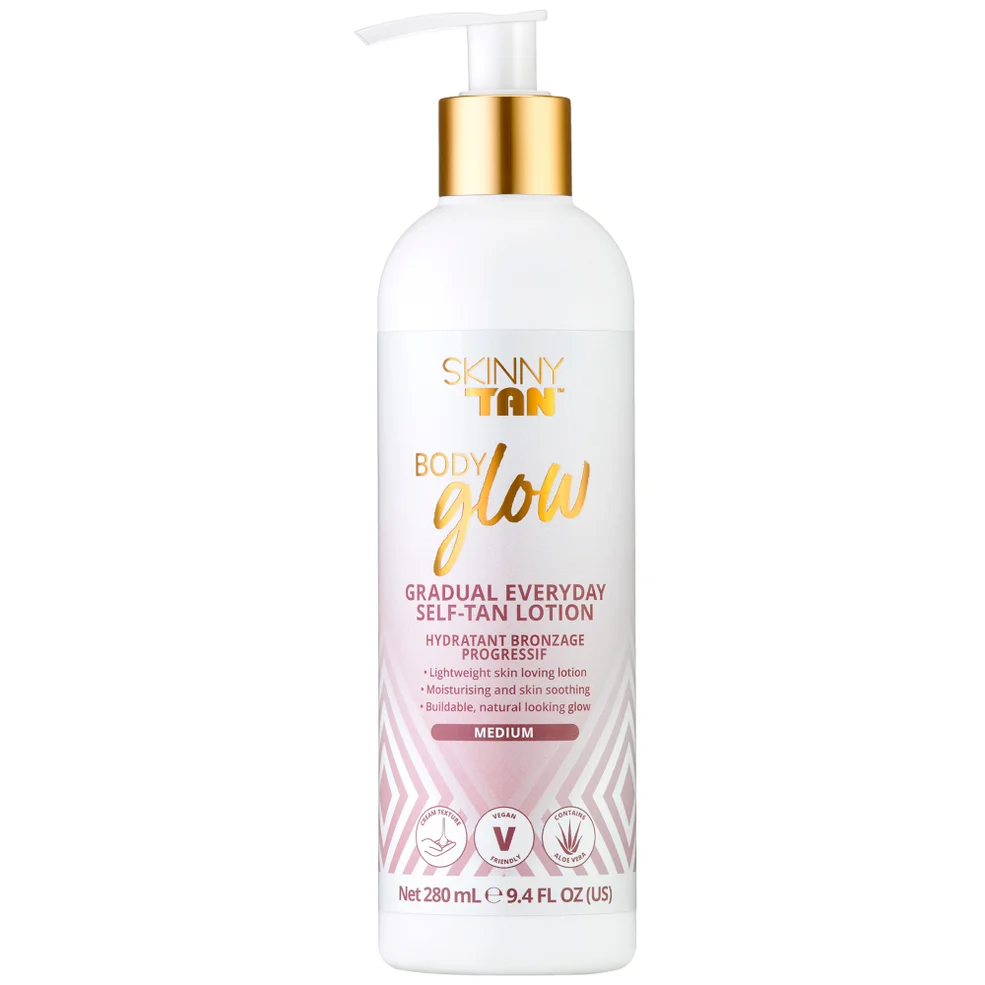 Ежедневный увлажняющий лосьон с эффектом загара Body Glow by SKINNY TAN Medium Lotion 280 мл Image 1