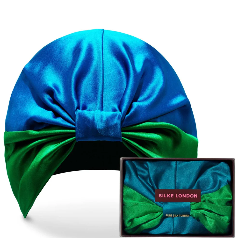 Тюрбан для волос SILKE Hair Wrap The Isla - Blue and Green Image 1