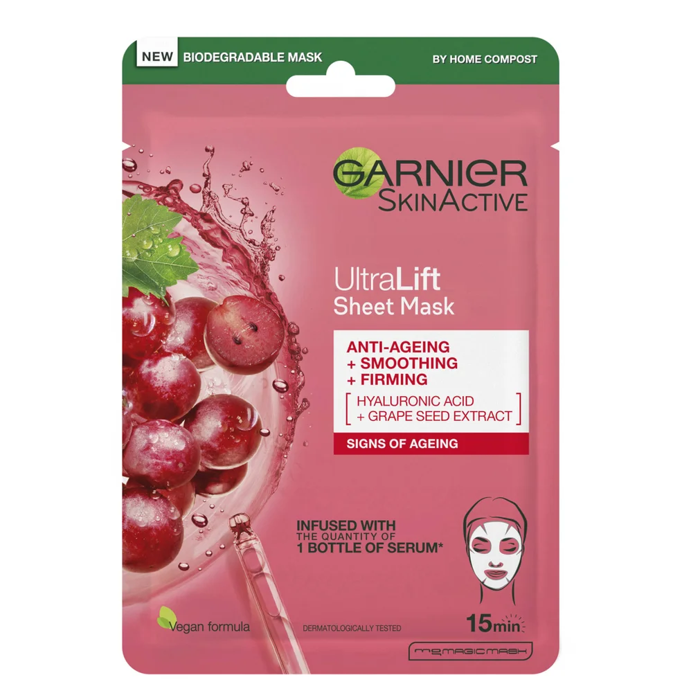 Garnier Ultralift Anti Ageing Radiance Boosting Face Sheet Mask 32g Image 1