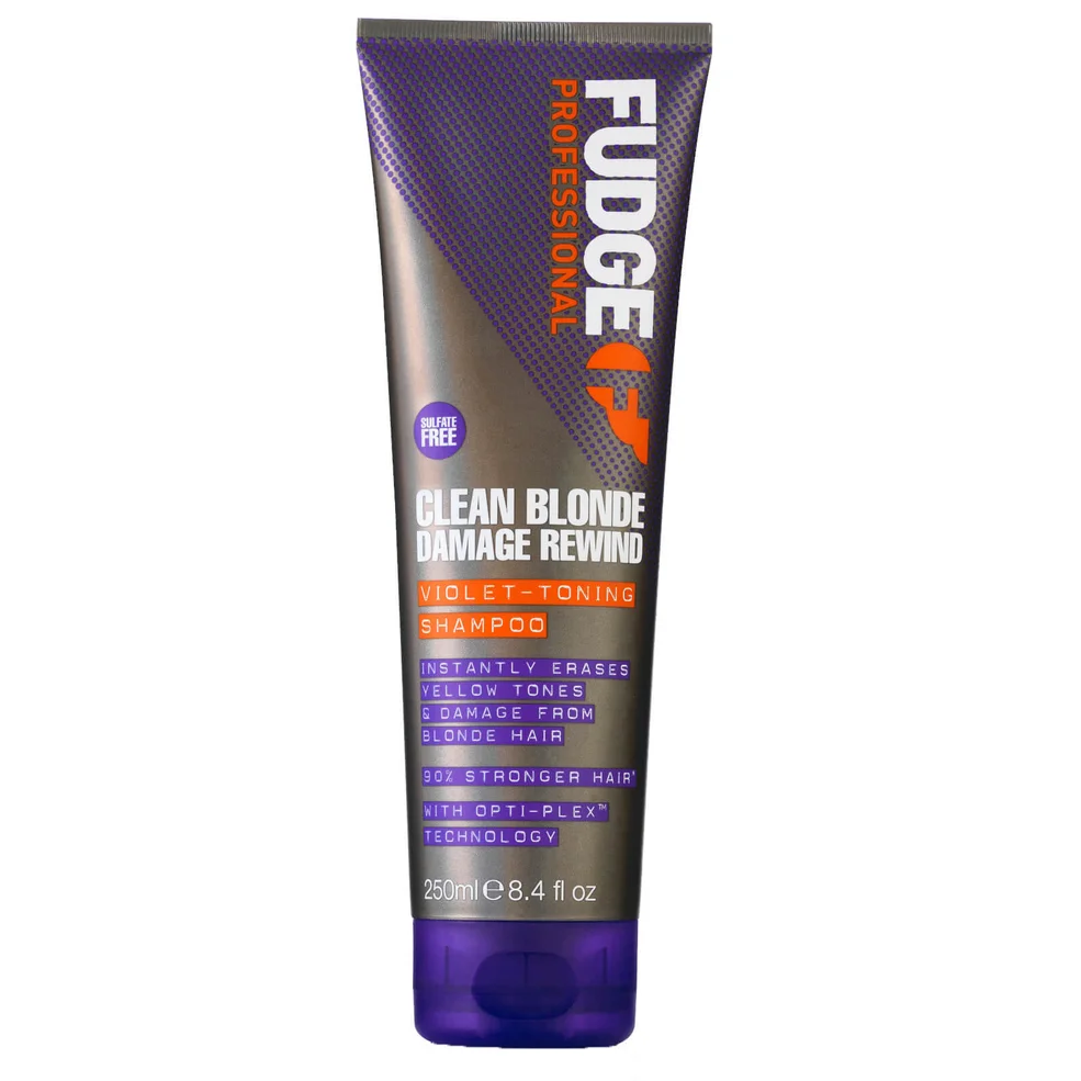 Тонирующий восстанавливающий шампунь для волос Fudge Clean Blonde Damage Rewind Shampoo 250 мл Image 1