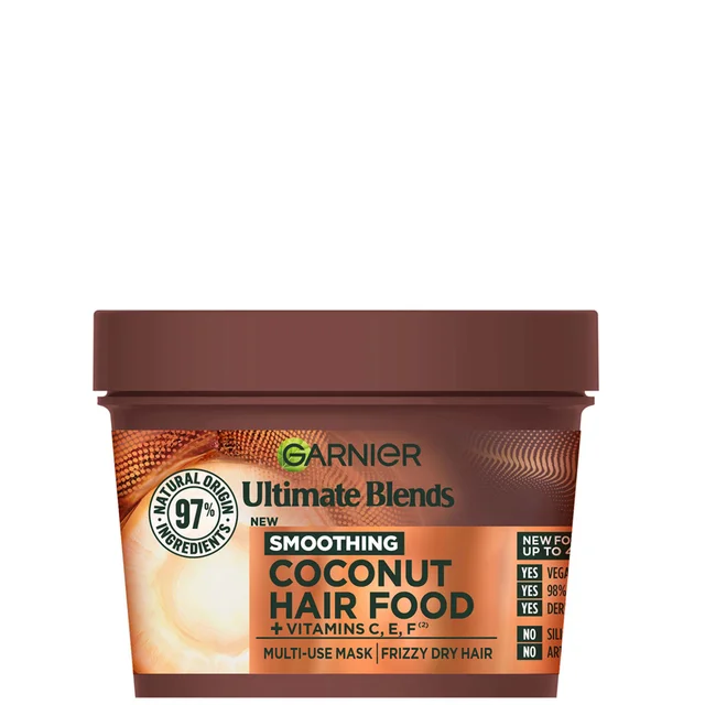 Маска для волос 3-в-1 Garnier Ultimate Blends Hair Food Coconut Oil 3-in-1 Frizzy Hair Mask Treatment, 390 мл