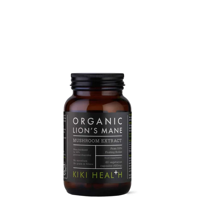 KIKI Health Organic Lion's Mane Extract Mushroom (60 Vegicaps)