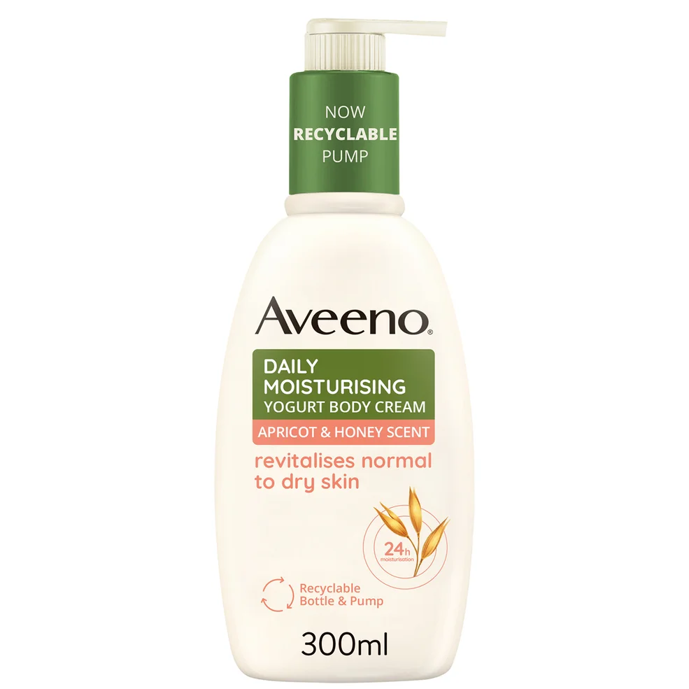 Aveeno Daily Moisturising Yogurt Body Cream Apricot & Honey Scent 300ml Image 1