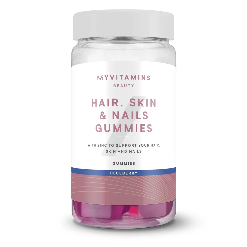 Myvitamins Hair Skin and Nails Gummies, Blueberry, 60 Gummies Image 1