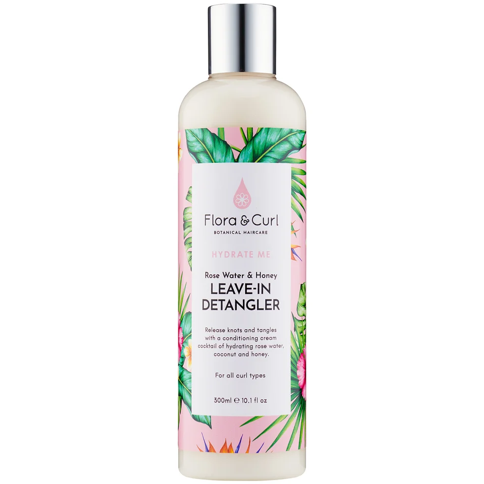 Flora & Curl Rose Water & Honey Leave-in Detangler 300ml Image 1