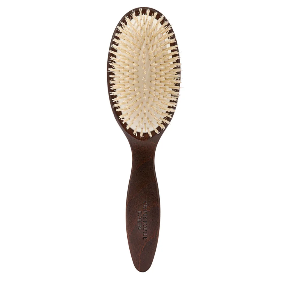 Christophe Robin Detangling Hairbrush with Natural Boar-Bristle and Wood Image 1