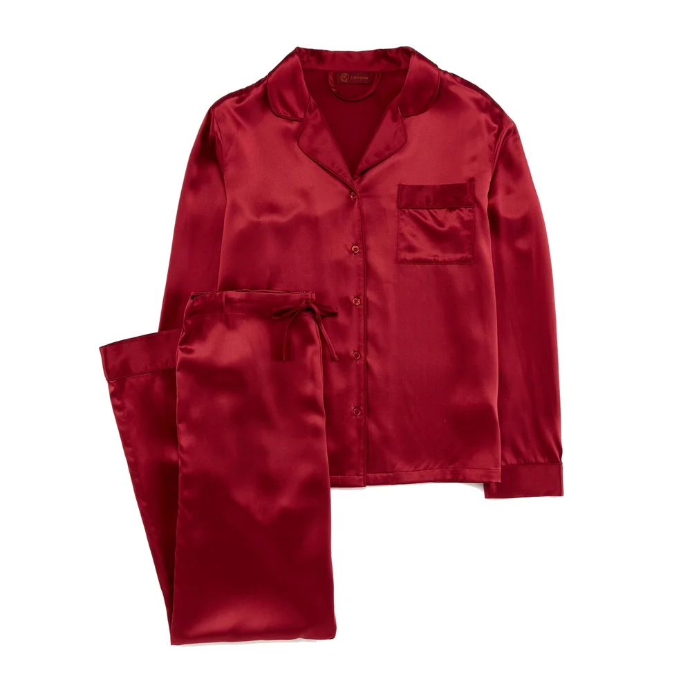 ESPA Silk Pyjamas - Claret Rose - L Image 1