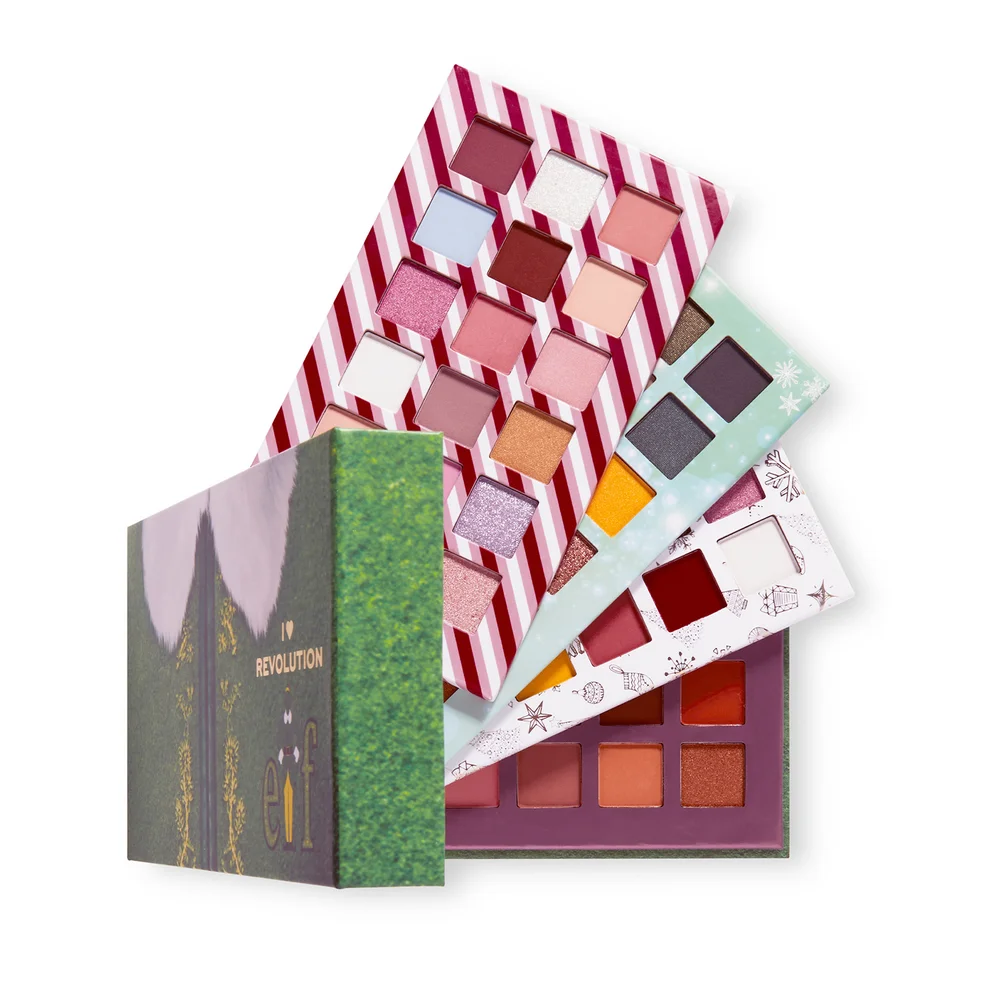 Палетки теней для век Revolution Beauty I Heart Revolution x Elf OMG Palette Book Collection Image 1