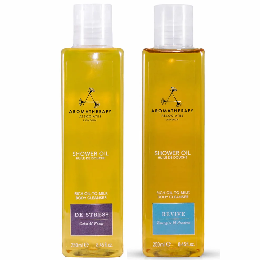 Набор масел для тела Aromatherapy Associates AM PM Shower Oil Duo Image 1
