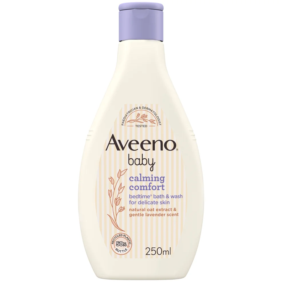Aveeno Baby Calming Comfort Bedtime Bath and Wash 250ml Image 1