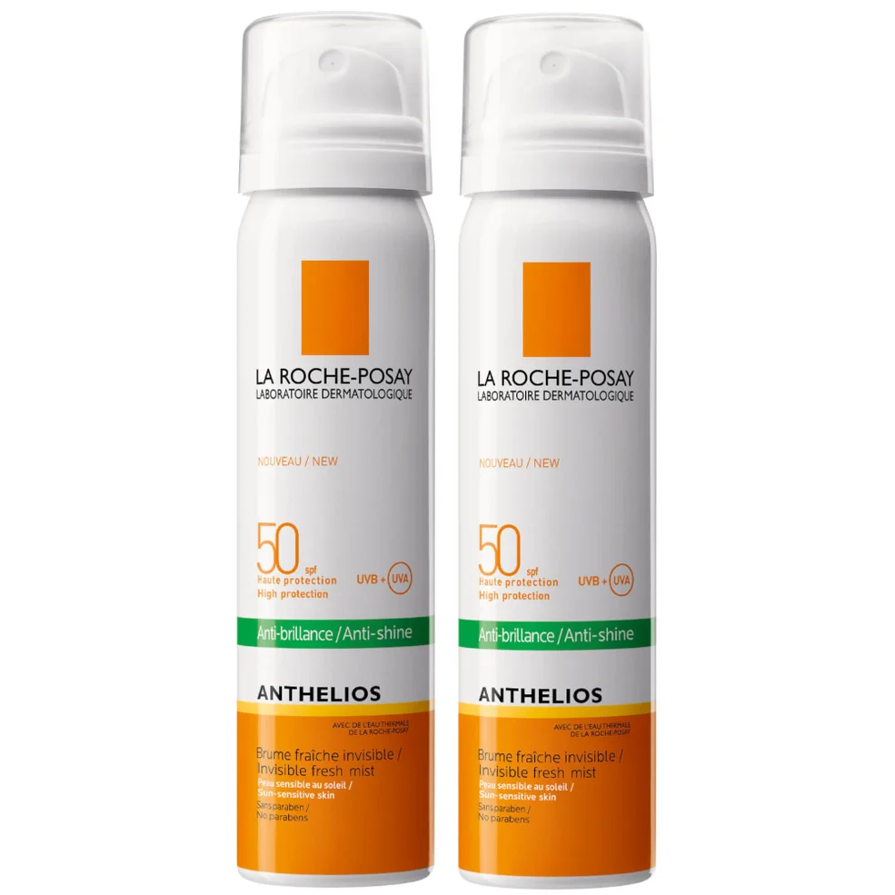La Roche-Posay Anthelios Anti-Shine Sun Protection Invisible SPF50+ Face Mist 75ml Duo Image 1