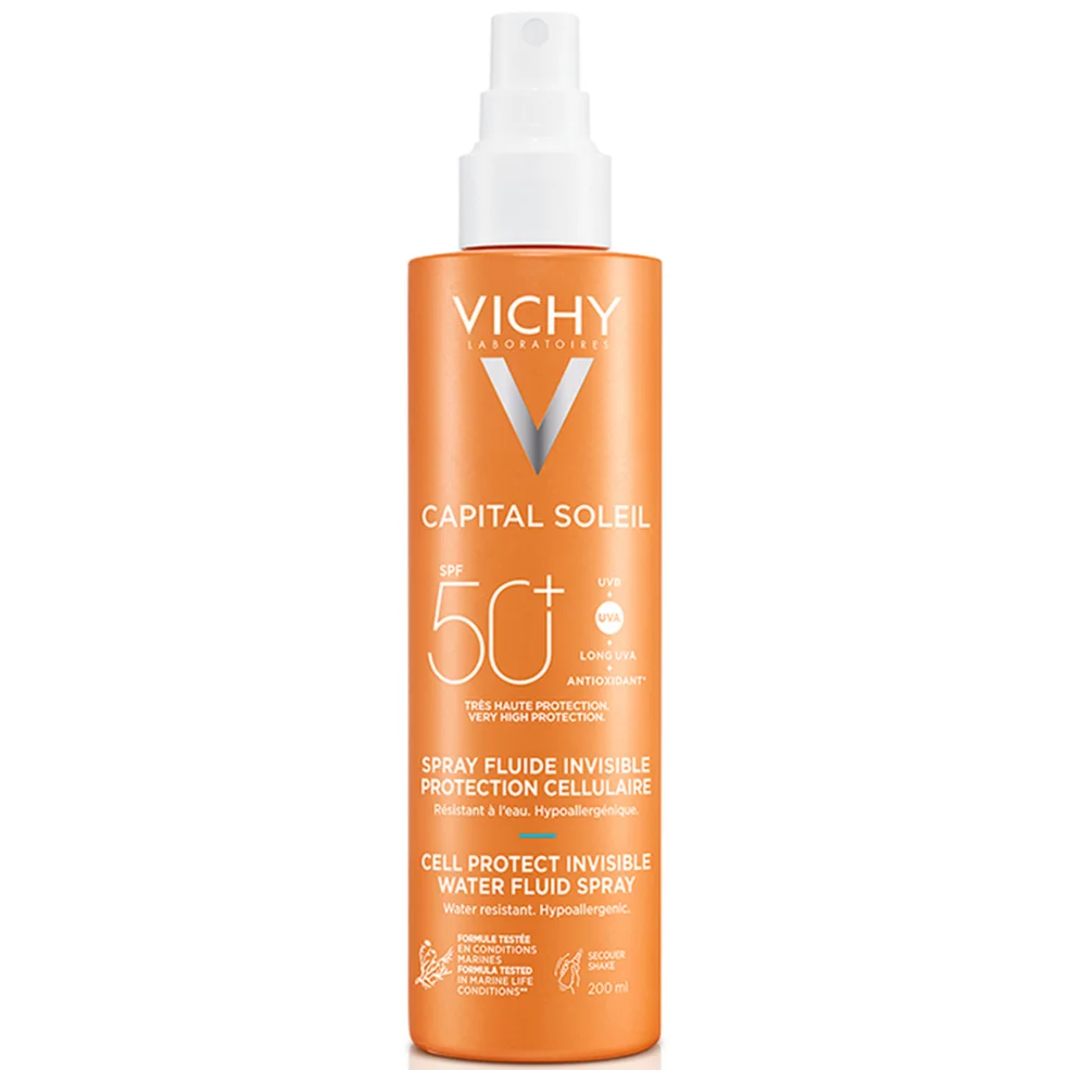 Vichy Capital Soleil Cell Protect Invisible High UVA and UVB Sun Protection Spray SPF50+ 200ml Image 1