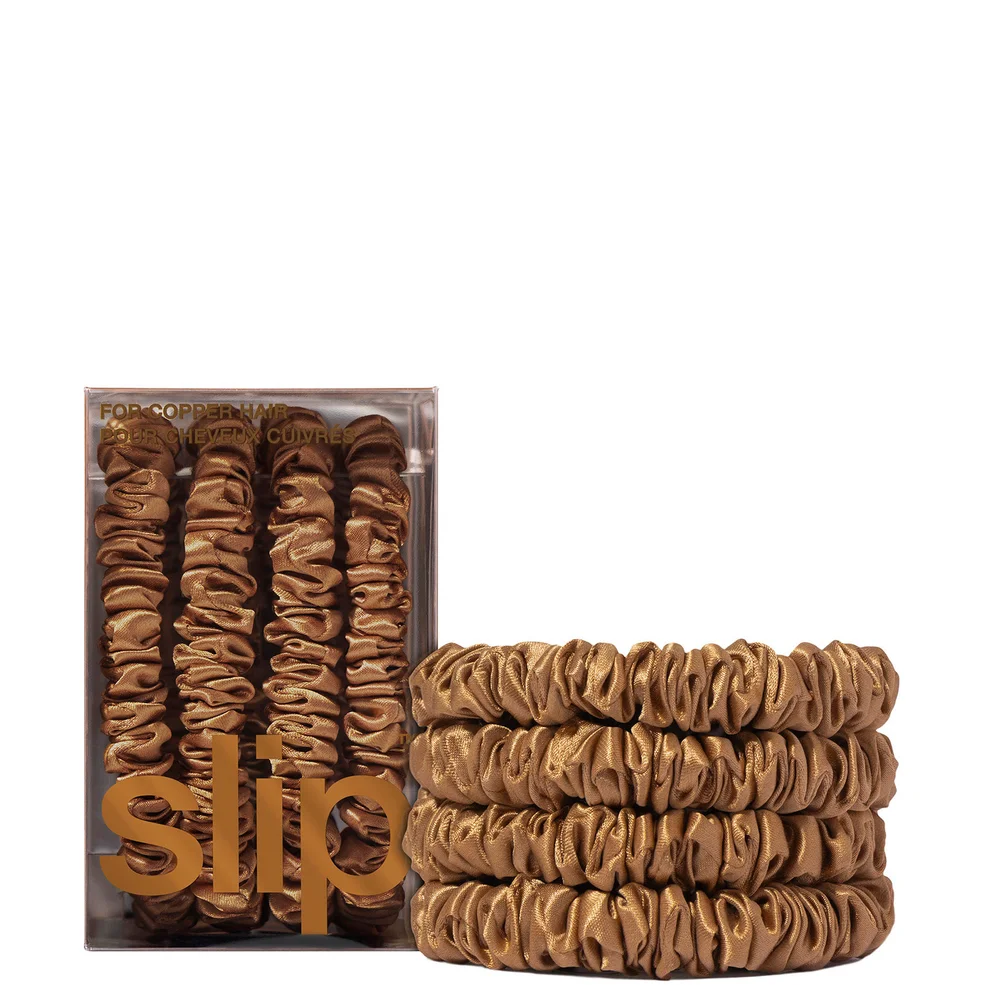 Slip Pure Silk Skinny Scrunchies - Copper Image 1