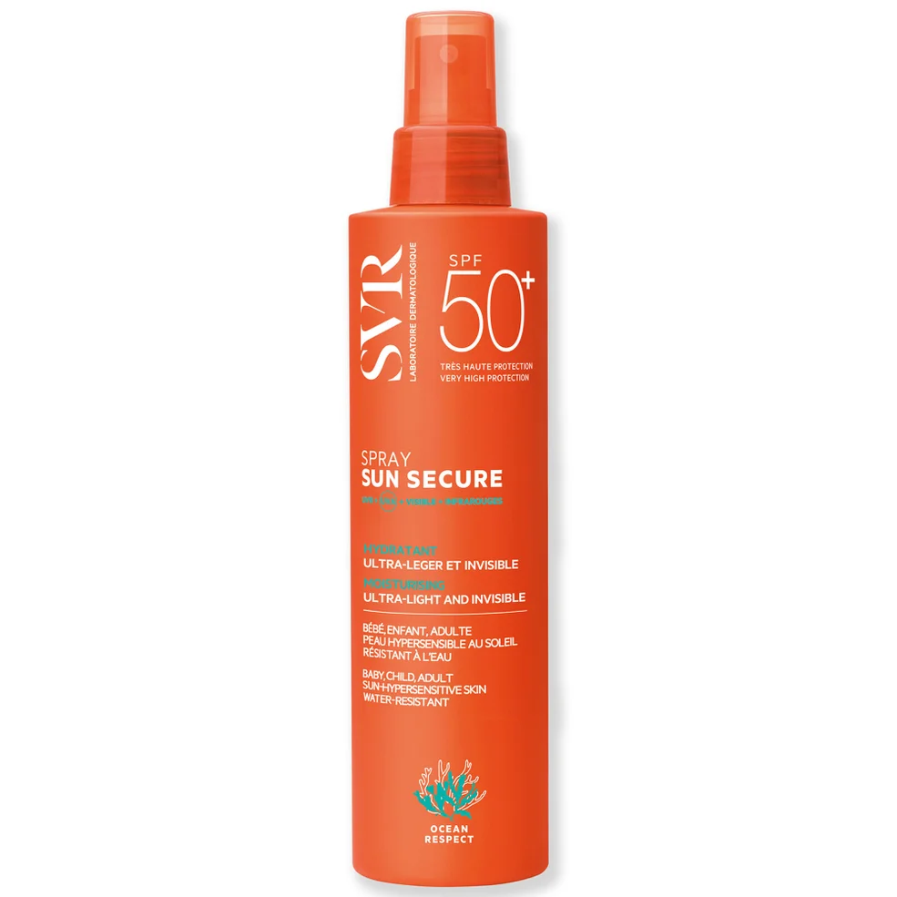 SVR SUN SECURE Face & Body SPF 50+ Ultra-Light Sun Spray for Hypersensitive Skin, Water-Resistant, Reef-Safe, All Ages, 200ml Image 1