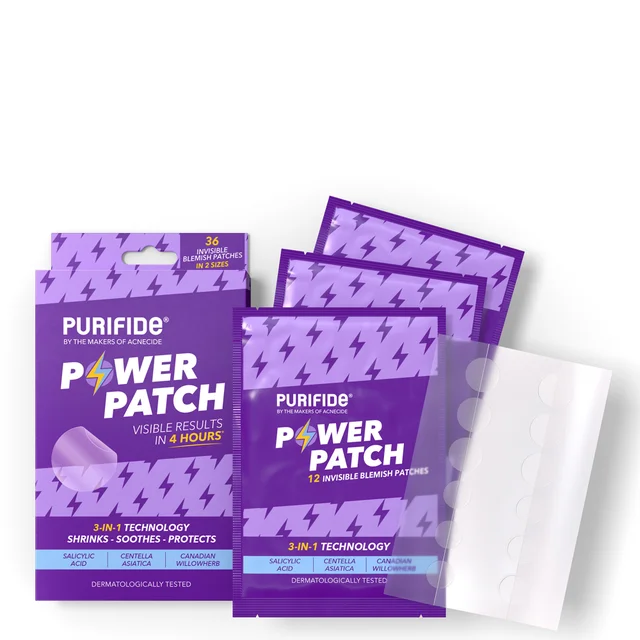 PURIFIDE by Acnecide 3-in-1 Power Patch Salicylic Acid Spot Patches for Blemish-Prone Skin 36 Spot Stickers