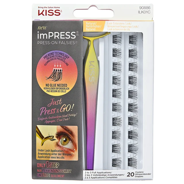 Kiss imPRESS Falsies Press-on False Lash Kit - Natural