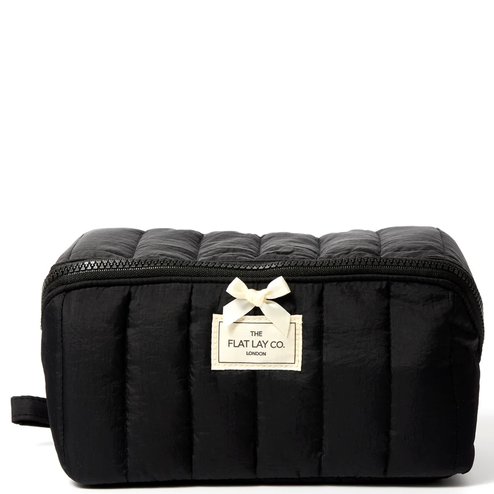 The Flat Lay Co. Full Size Drawstring Makeup Bag in Hot Pink Velvet Image 1