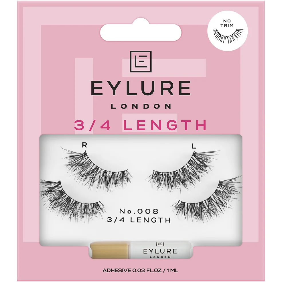 Eylure 3/4 Length False Lashes - No. 008 Twin Pack Image 1