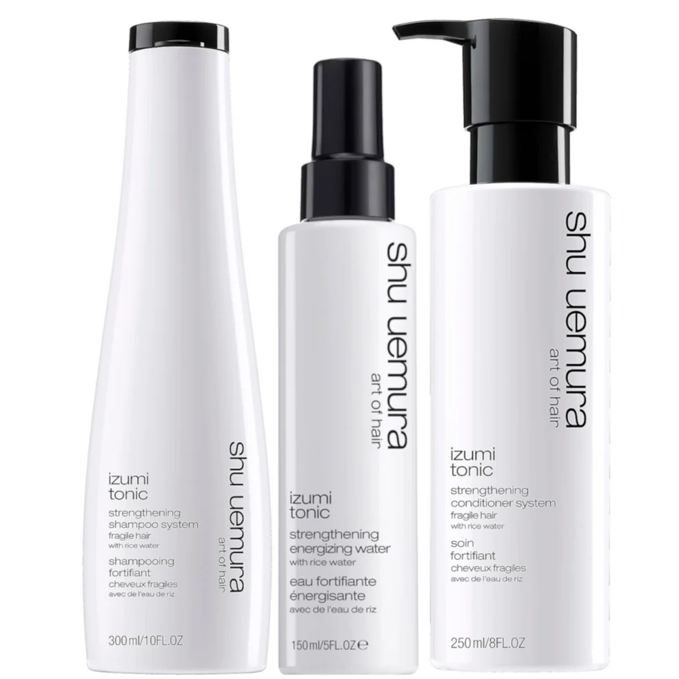 Shu Uemura Art of Hair Izumi Tonic Rice Water Shampoo, Conditioner and Hair Tonic Water Routine Image 1
