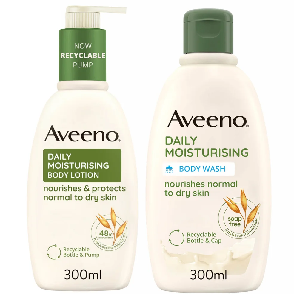 Aveeno Daily Moisturising Wash and Lotion Duo Image 1