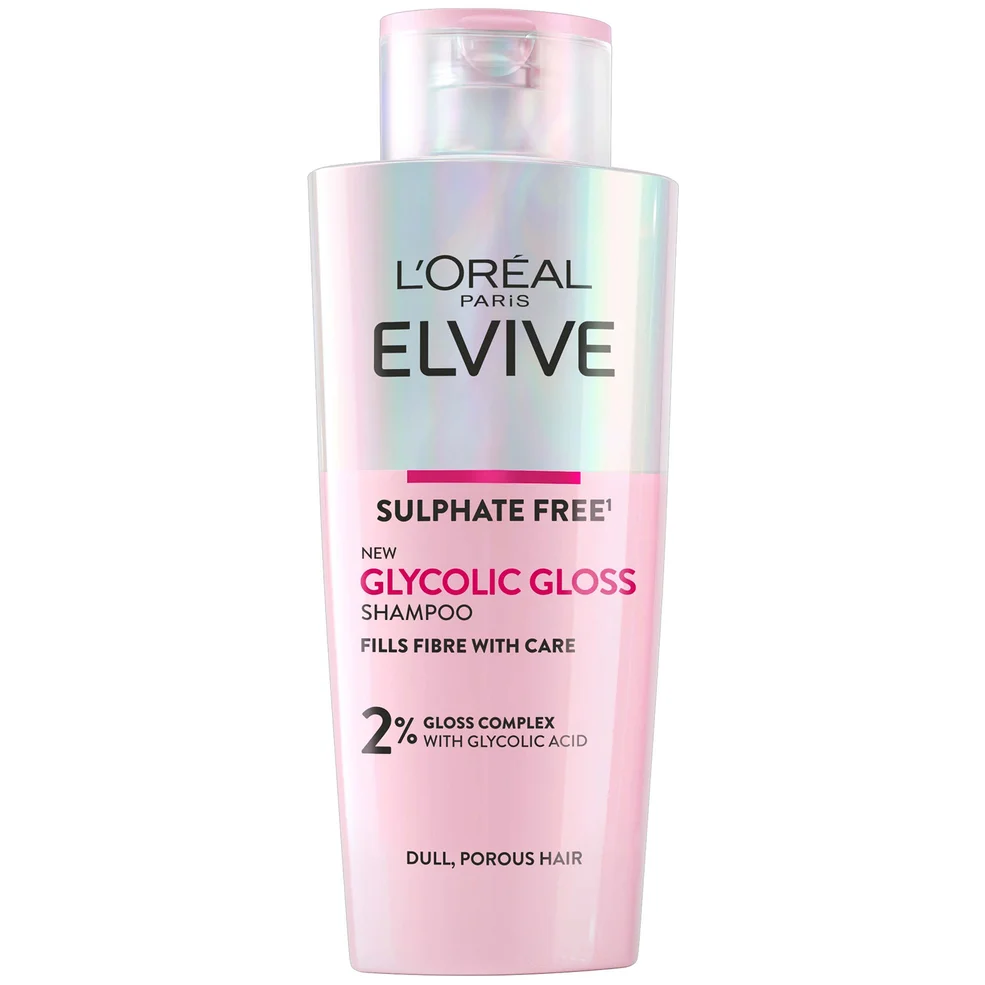L'Oréal Paris Elvive Glycolic Gloss Sulphate Free Shampoo for Dull Hair 200ml Image 1