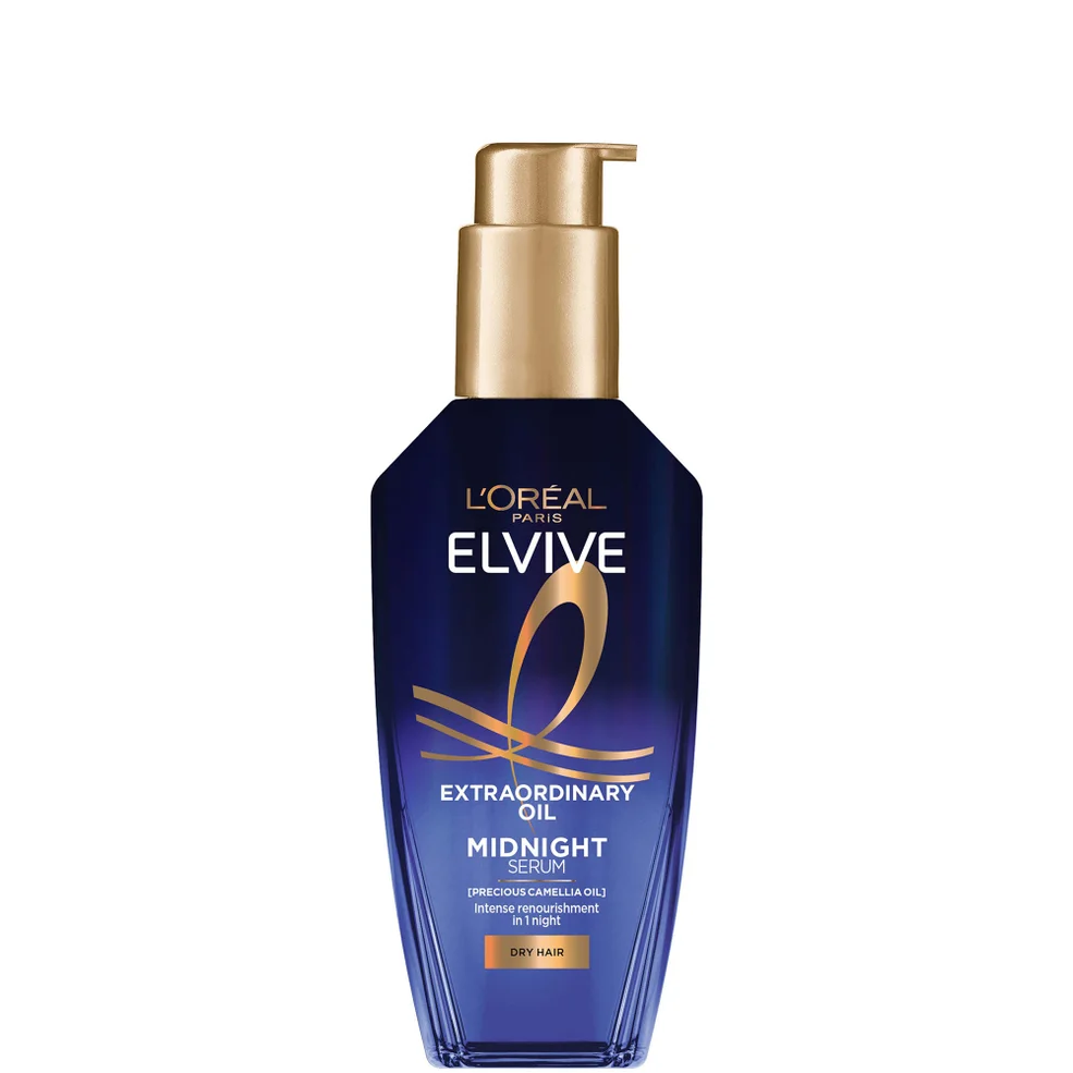 L'Oréal Paris Elvive Extraordinary Oil Midnight Renourishing Hair Treatment Serum for Dry Hair 100ml Image 1