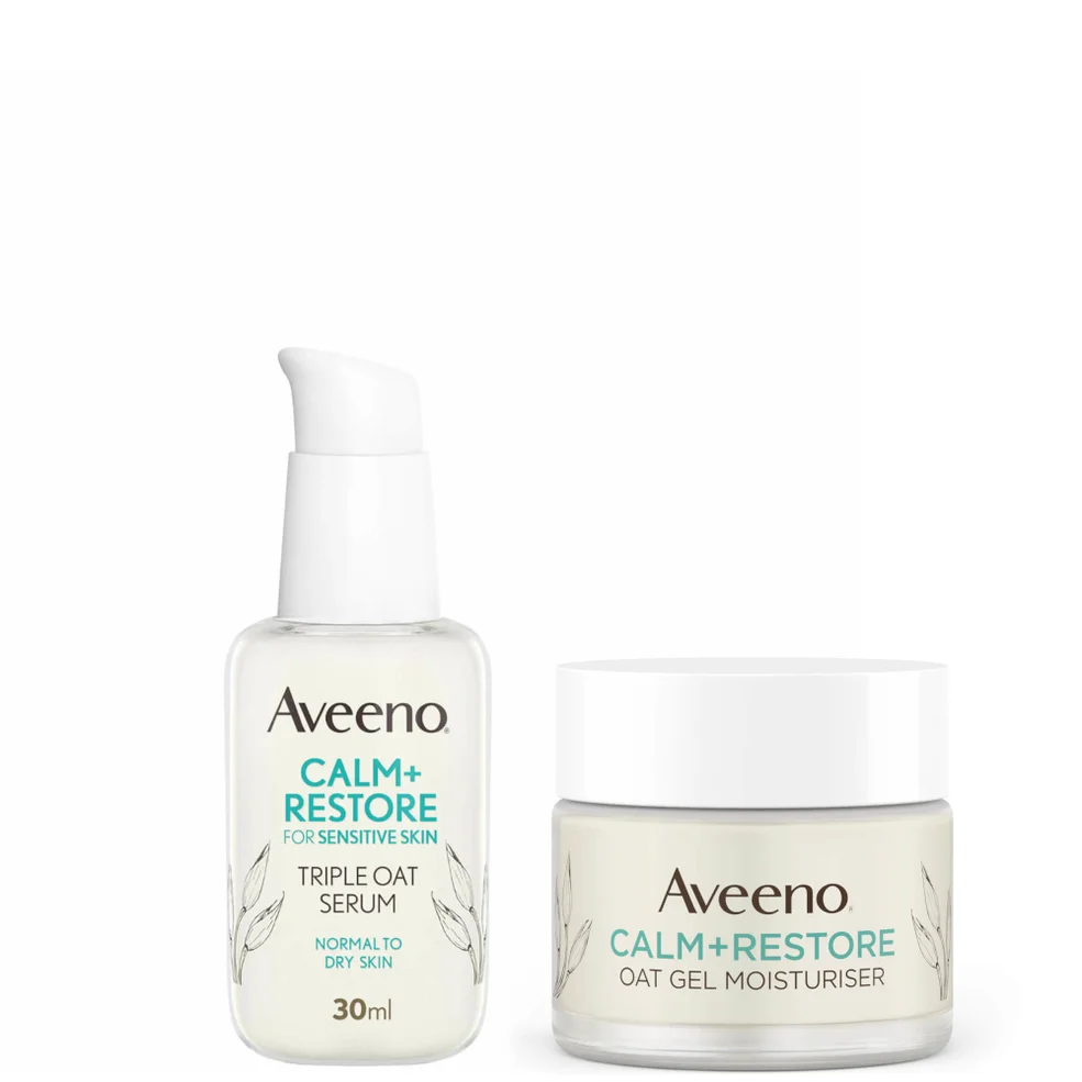Aveeno Face Calm and Restore 24hr Hydration Duo Image 1
